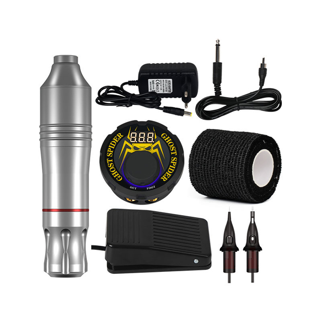Rotary Pen Tattoo Kit LCD Power Supply Permanent Makeup Cartridge Tattoo Machine Set For Starter Tattoo Artists