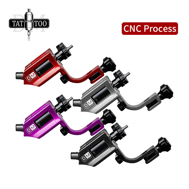 Professional RCA Connector Rotary Tattoo Gun Carved CNC Powerful Motor Tattoo Machine For Tattoo Artists