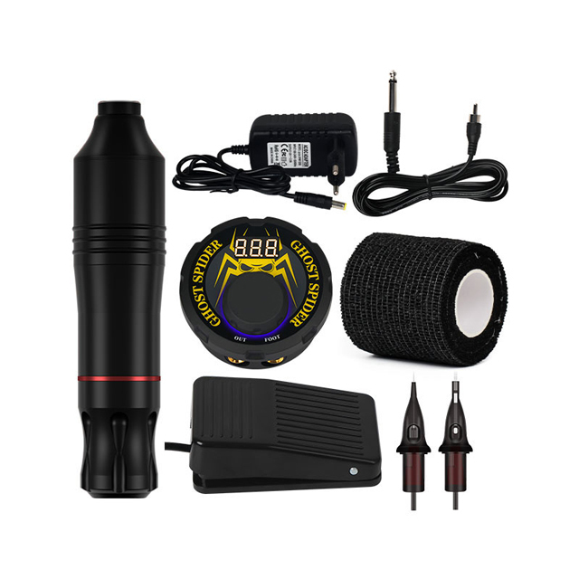 Rotary Pen Tattoo Kit LCD Power Supply Permanent Makeup Cartridge Tattoo Machine Set For Starter Tattoo Artists