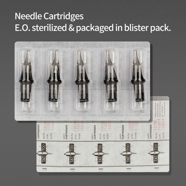 10pcs Disposable Tattoo Needles 0.3MM 0.35MM Round Liner Sterilized Safety Cartridge Tattoo Needle
