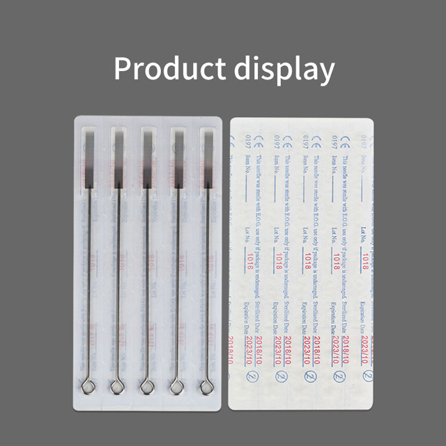 50pcs Stainless Steel Flat Tattoo Needles 5F 7F 9F 11F 13F 15F Disposable Tattoo Needle For Coil Tattoo Gun