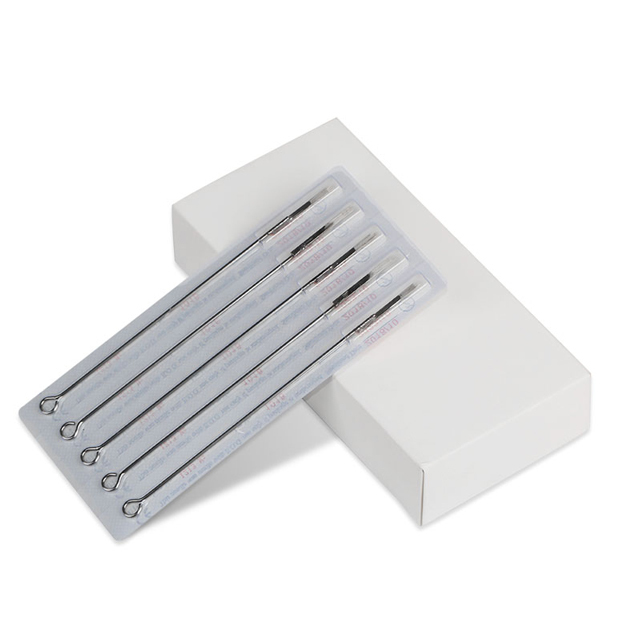 50pcs Stainless Steel Flat Tattoo Needles 5F 7F 9F 11F 13F 15F Disposable Tattoo Needle For Coil Tattoo Gun