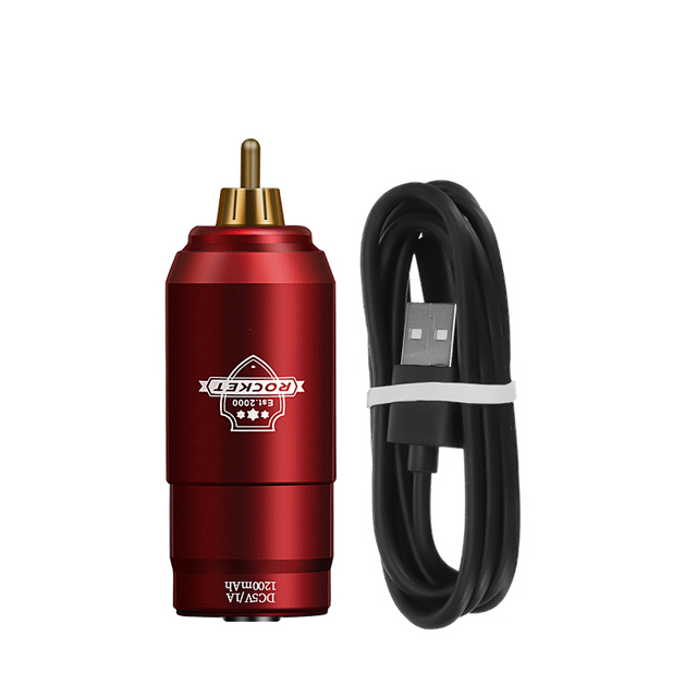 Rechargeable Wireless Tattoo Power Supply RCA Connector 1200mAh Mini Rocket Tattoo Supplies For Rotary Tattoo Machine