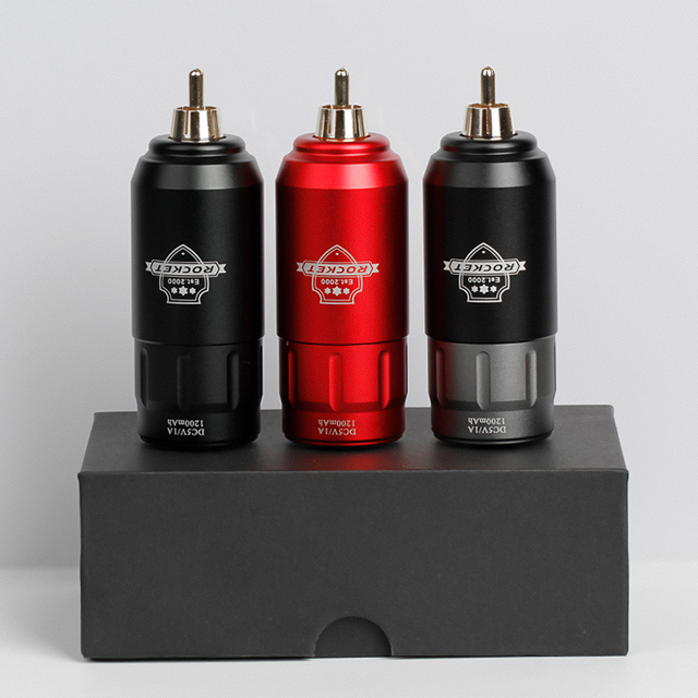 Rechargeable Wireless Tattoo Power Supply RCA Connector 1200mAh Mini Rocket Tattoo Supplies For Rotary Tattoo Machine
