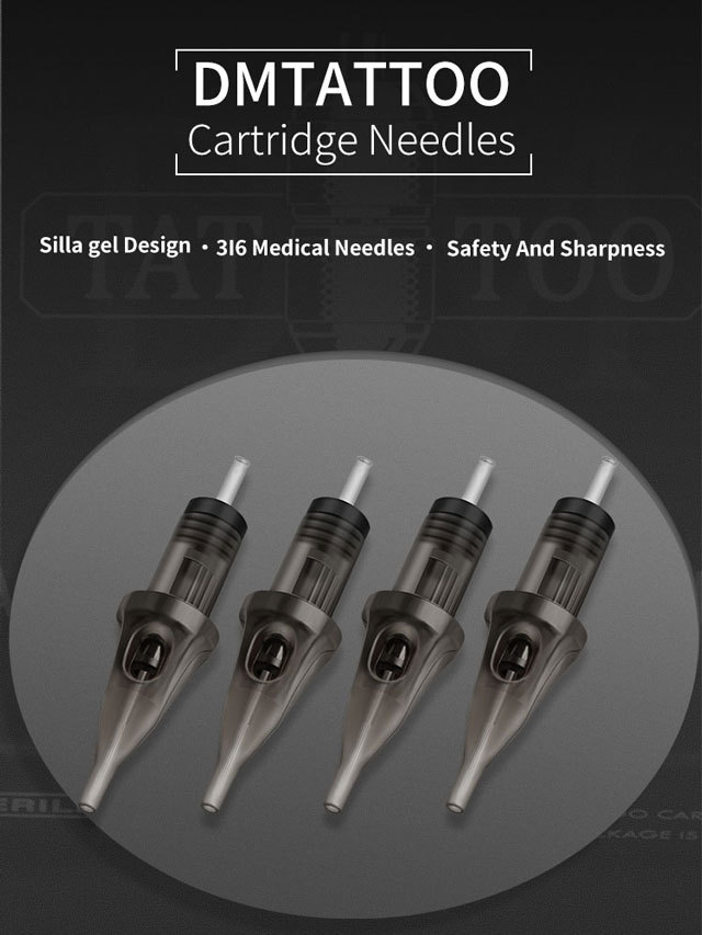 10pcs Disposable Tattoo Needles 0.3MM 0.35MM Round Liner Sterilized Safety Cartridge Tattoo Needle