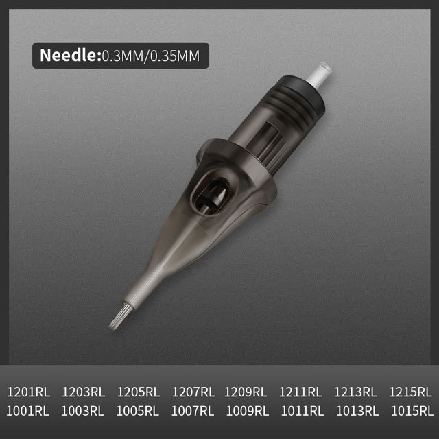 10pcs Disposable Tattoo Needles 0.3MM 0.35MM Round Liner Sterilized Safety Cartridge Tattoo Needle