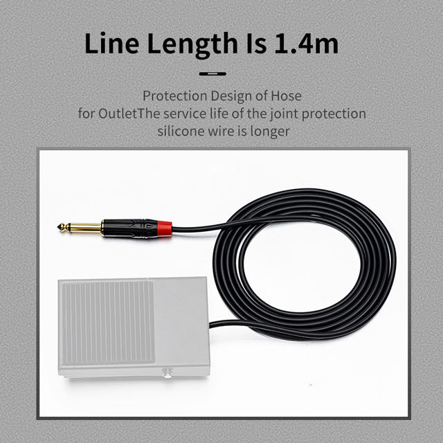 Black Tattoo Foot Pedal Plastic 1.4M Fireproof Clip Cord Tattoo Foot Switch Tattoo Supplies For Tattoo Machine