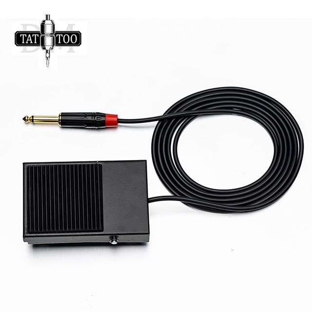 Black Tattoo Foot Pedal Plastic 1.4M Fireproof Clip Cord Tattoo Foot Switch Tattoo Supplies For Tattoo Machine