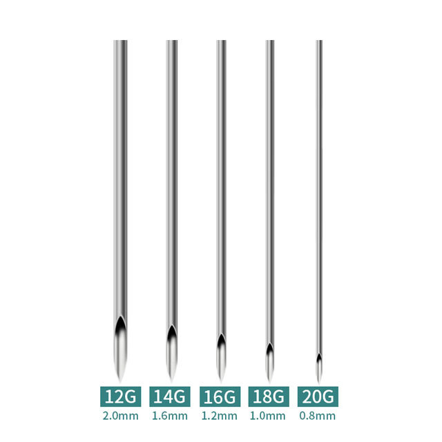 Ear Nose Sterile Piercing Needles 100Pcs 12G 14G 16G 18G 20G Disposable Body Piercing Needles Supply