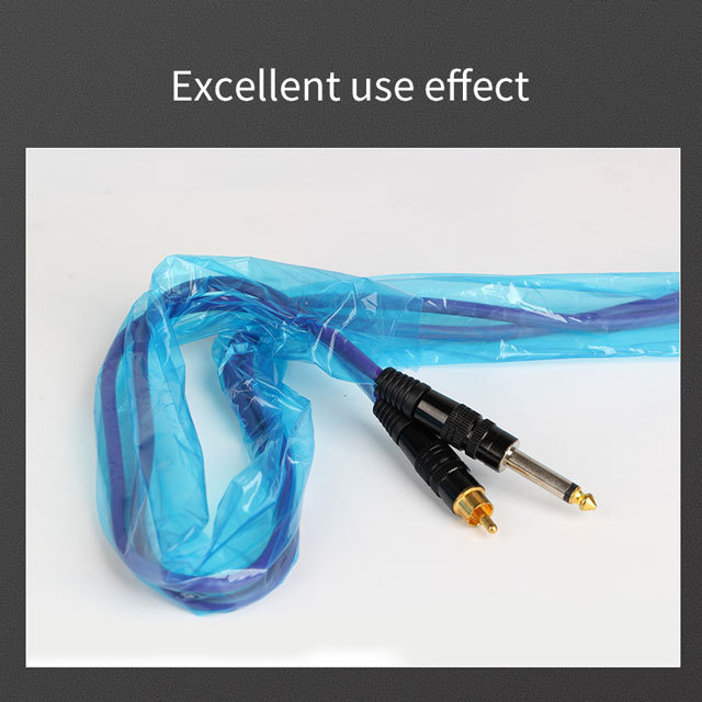 100Pcs Plastic Tattoo Clip Cord Covers Cartridge Tattoo Machine Gun Accessories Disposable Blue Clip Cord Sleeves