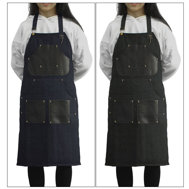 Handmade Adjustable Tattoo Apron High Quality Denim Jean Tattoo Working Apron With Neck Straps Tools Pockets