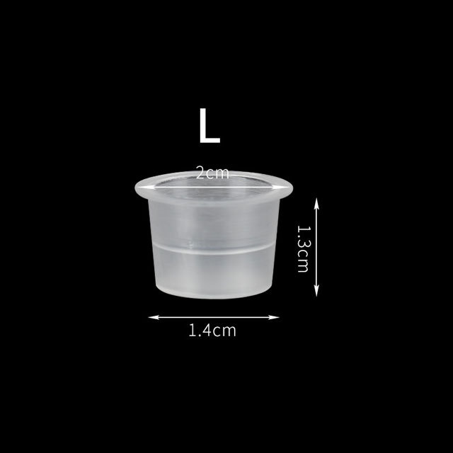 1000pcs Tattoo Ink Cups Professional Tattoo Supplies Plastic Transparent Pigment Cups