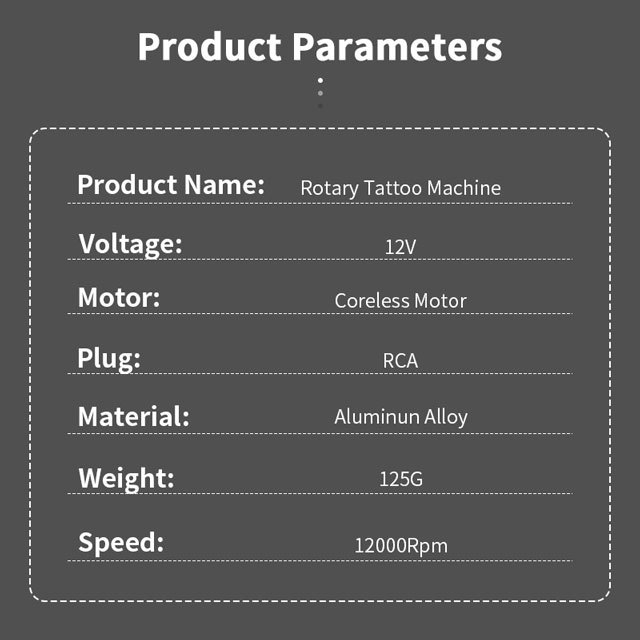Coreless Motor Rotary Tattoo Machine RCA Interface Professional Rotary Cartridge Short Tattoo Pen For Tattoo Artists