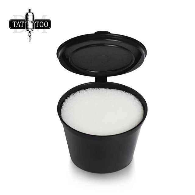 18pcs Disposable Cleaning Tattoo Cup Caps Tattoo Clean Supplies Dip Foam Rinse Dip Caps Cups For Tattoo Needles