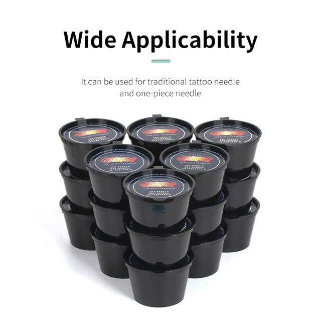 18pcs Disposable Cleaning Tattoo Cup Caps Tattoo Clean Supplies Dip Foam Rinse Dip Caps Cups For Tattoo Needles