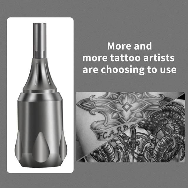 Professional Tattoo Grips Professional 32MM Aluminum Alloy Adjustable Cartridge Tattoo Needle Grips With Needles Bar Supply