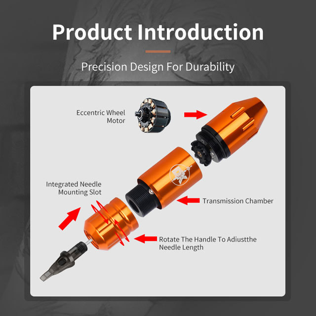 Professional Rotary Tattoo Machine Space Aluminum Imported Motor RCA Interface Tattoo Pen For Tattoo Artist