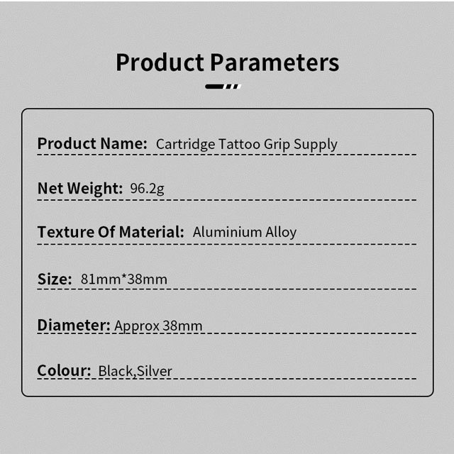 38MM Adjustable Tattoo Grips Professional CNC Carving Aluminum Alloy Cartridge Tattoo Tube For Cartridge Machine Needle