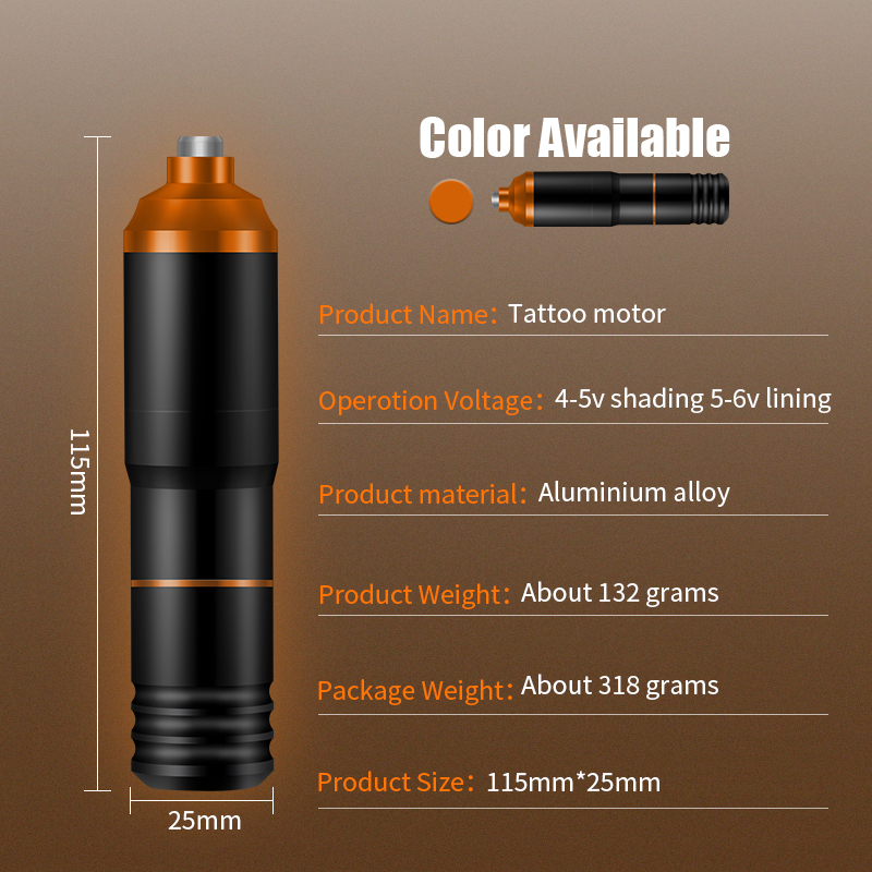 Professional Tattoo Machine Pen RCA Connection  High Quality Iron Core Motor Tattoo gun