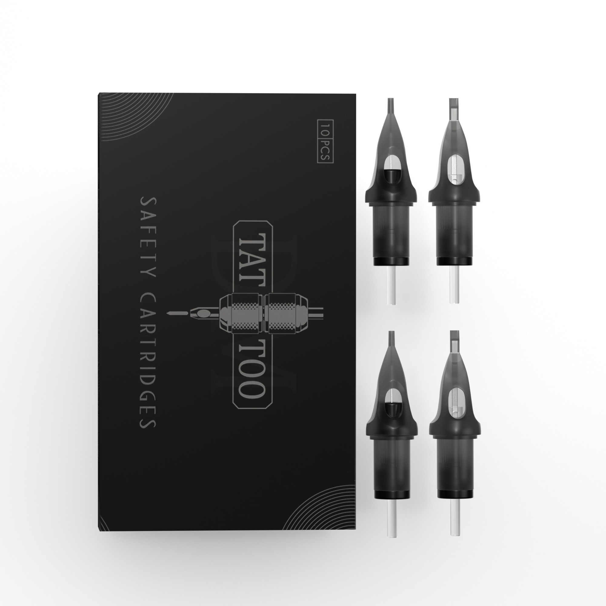 10pcs DM Disposable Tattoo Needle  0.35mm RM/RS/RL/M1 Black Stainless Steel Cartridge Tattoo Needle