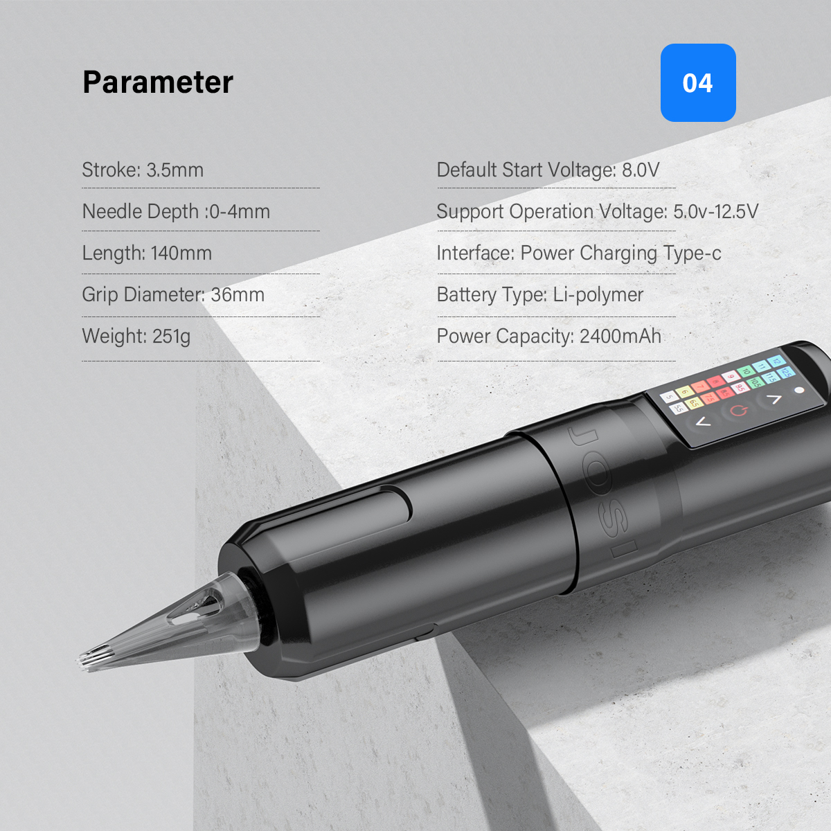 Professional Wireless Tattoo pen Aircraft aluminum alloy Strong Motor rotary tattoo machines