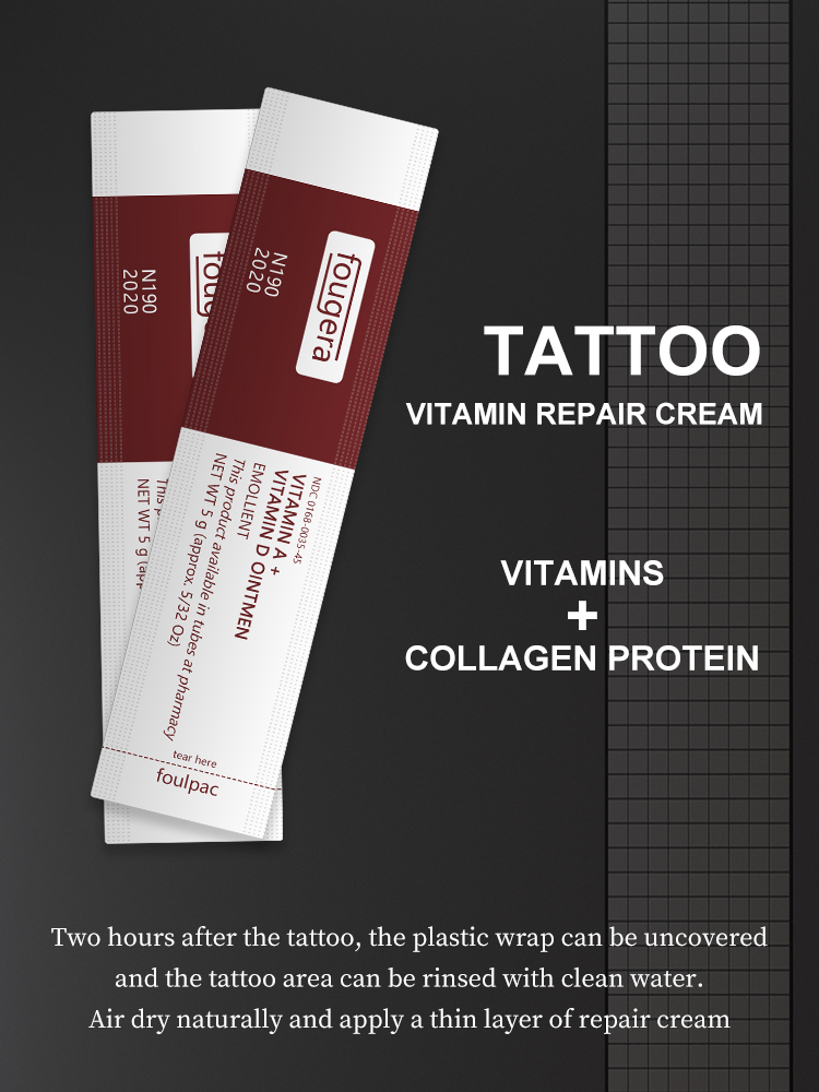 100Pcs Tattoo Aftercare Cream Emollient  Vitamin A&D Ointment Heal Anti Scar Permanent Makeup Tattoo  Supplies