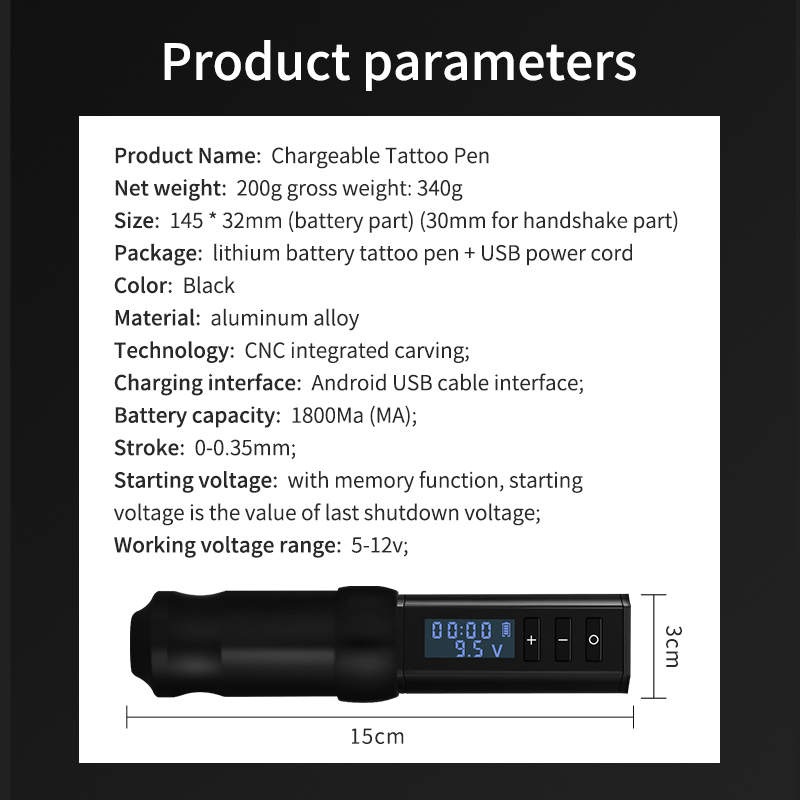 Premium Wireless Tattoo Pen  Rechargeable  Iron Core Motor tattoo machine For Tattoo Artists