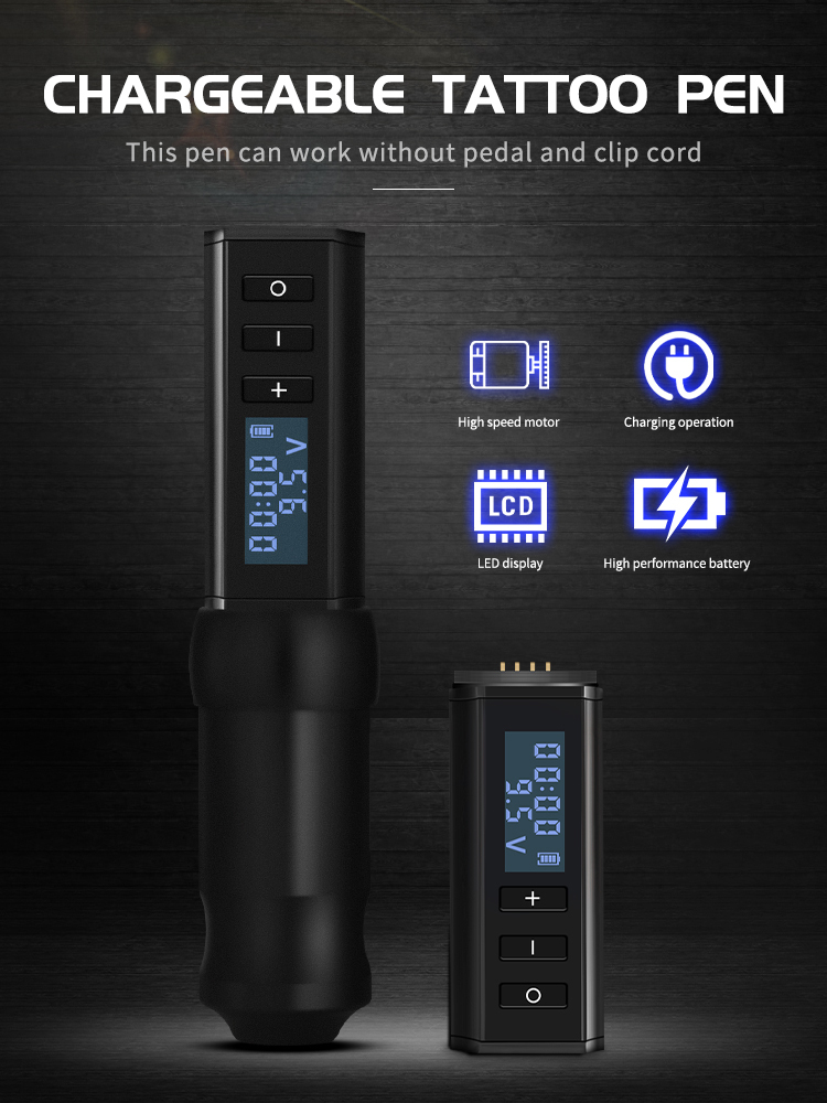 Premium Wireless Tattoo Pen  Rechargeable  Iron Core Motor tattoo machine For Tattoo Artists