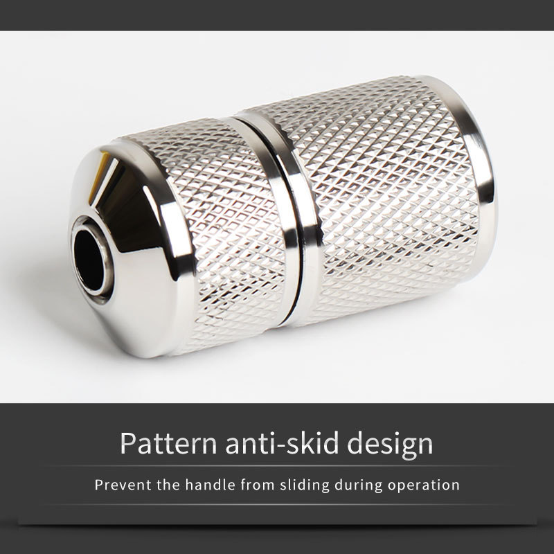 Newest Silver Non Slip Tattoo Grip Self-lock Stainless Steel Tattoo Handle Tattoo Supplies
