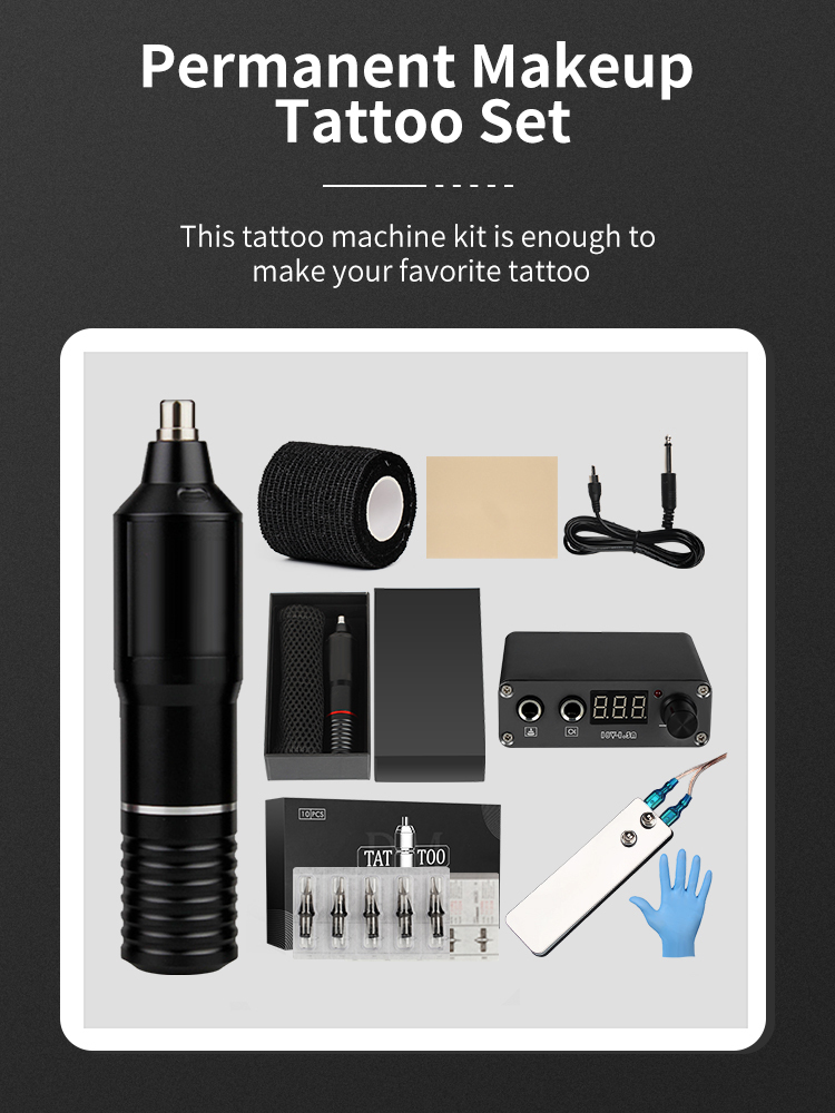 Professional cartridge pen kits Permanent makeup tattoo set for Tattoo training