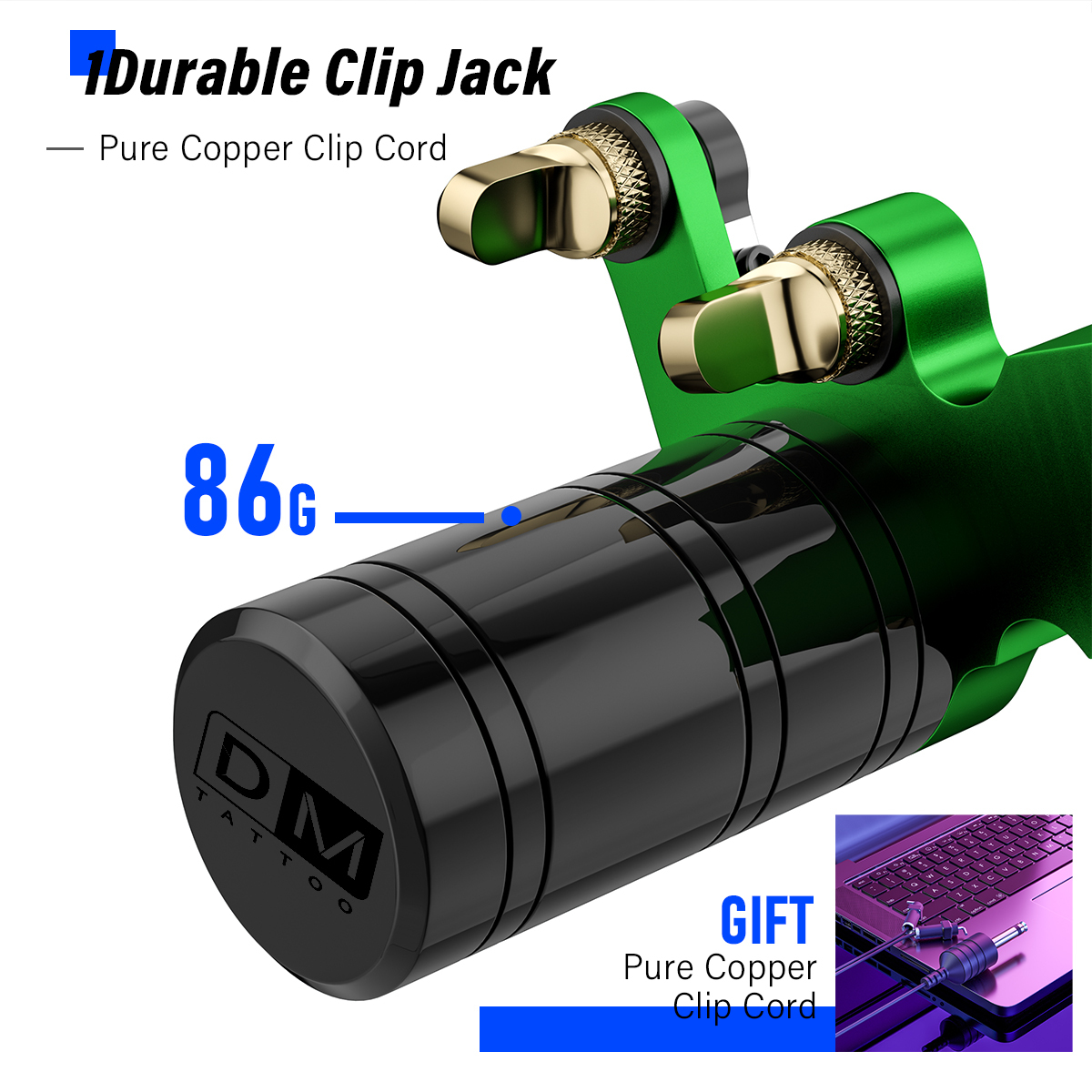 High quality DM Hammer Rotary Tattoo Machine Japanese Coreless Motor tattoo gun for tattoo