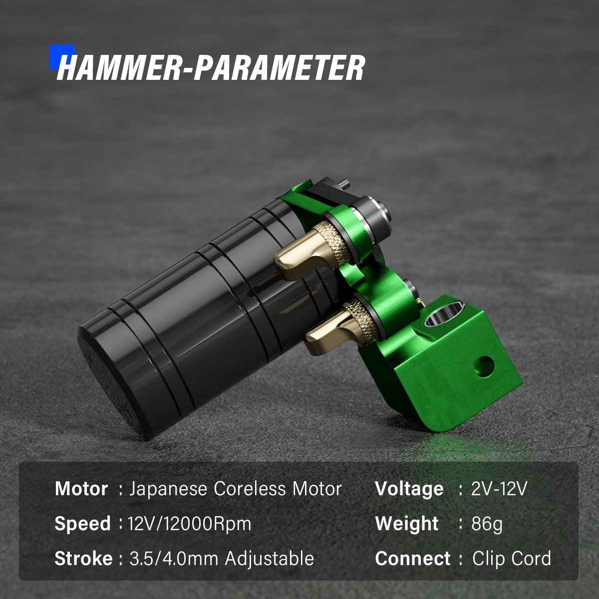 High quality DM Hammer Rotary Tattoo Machine Japanese Coreless Motor tattoo gun for tattoo
