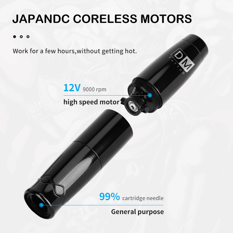 Professional PMU tattoo Machine Pen Japanese Coreless Motor Permanent makeup cartridge tattoo pen