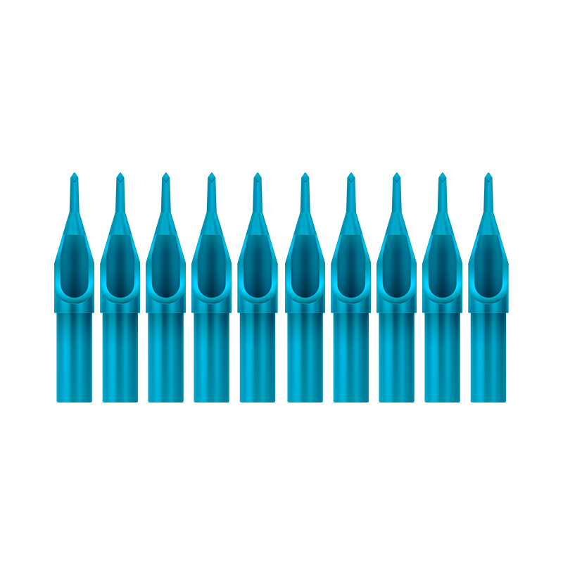 50Pcs Mixed Sterile  Disposable Tattoo Tips FT RT DT Blue  Plastic Tattoo Nozzle Tips Set Accessories