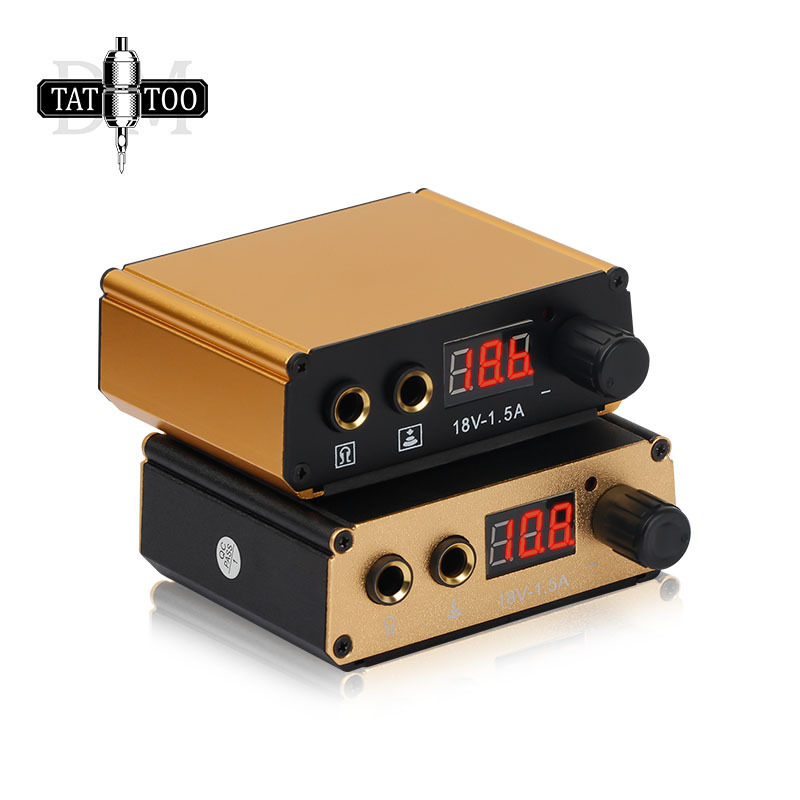 Mini portable aluminum alloy Tattoo Power Supply with LCD Screen for tattoo machines