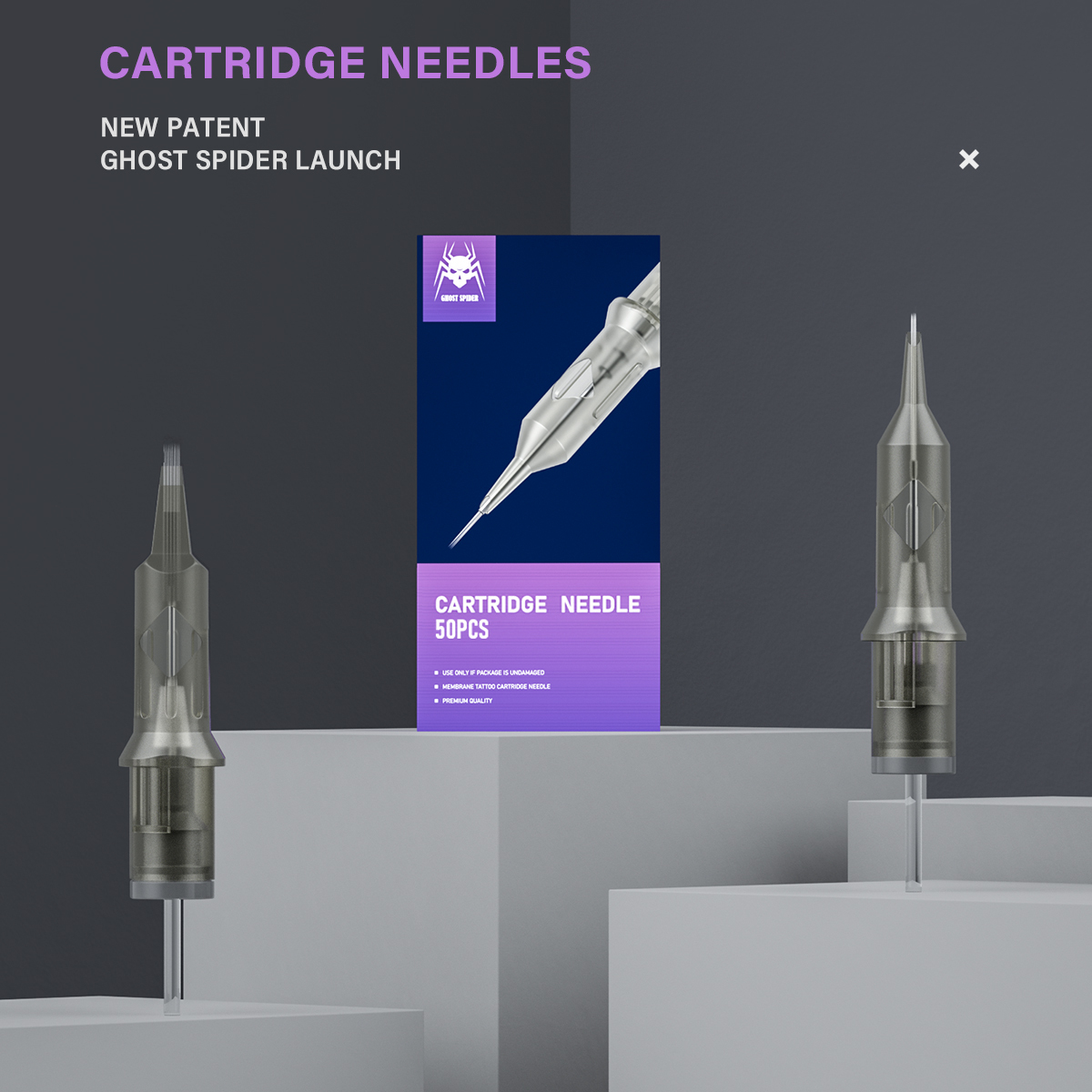 50Pcs GHOST SPIDER Standard Cartridge tattoo needles RL/RM/RS/M1 Disposable tattoo needle