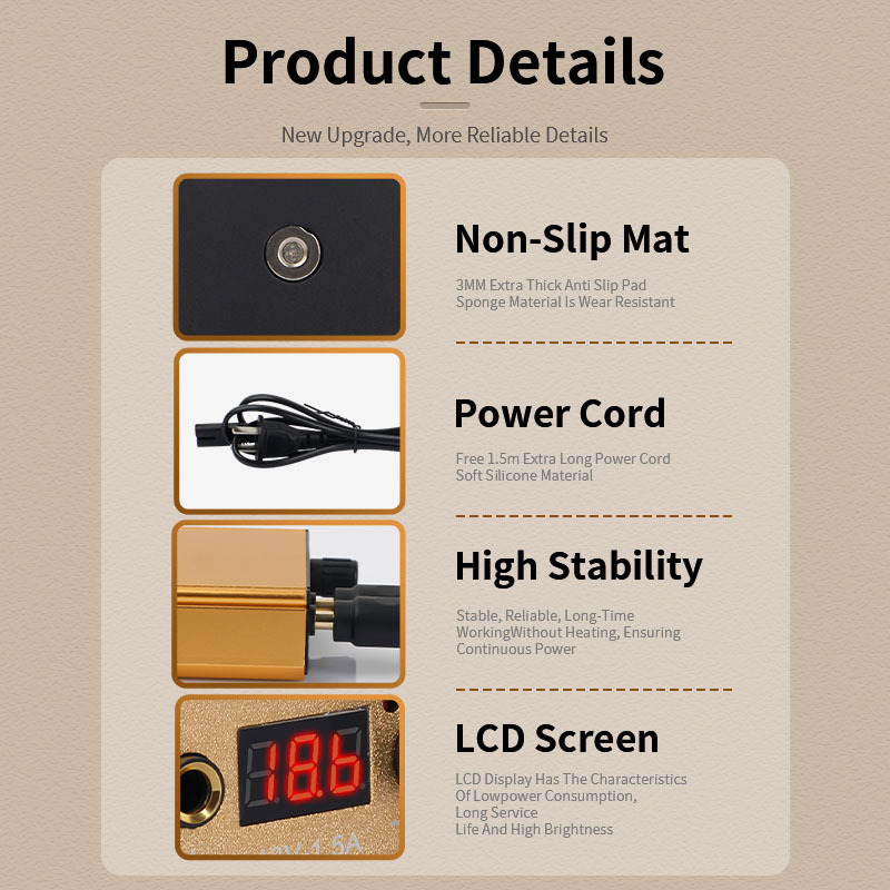 Mini portable aluminum alloy Tattoo Power Supply with LCD Screen for tattoo machines