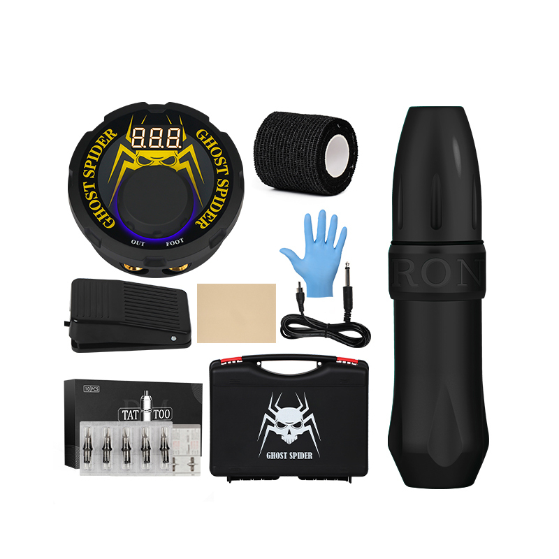 Tattoo Pen Kit  Professional DM tattoo needles LCD power foot Pedal  tattoo machine kit