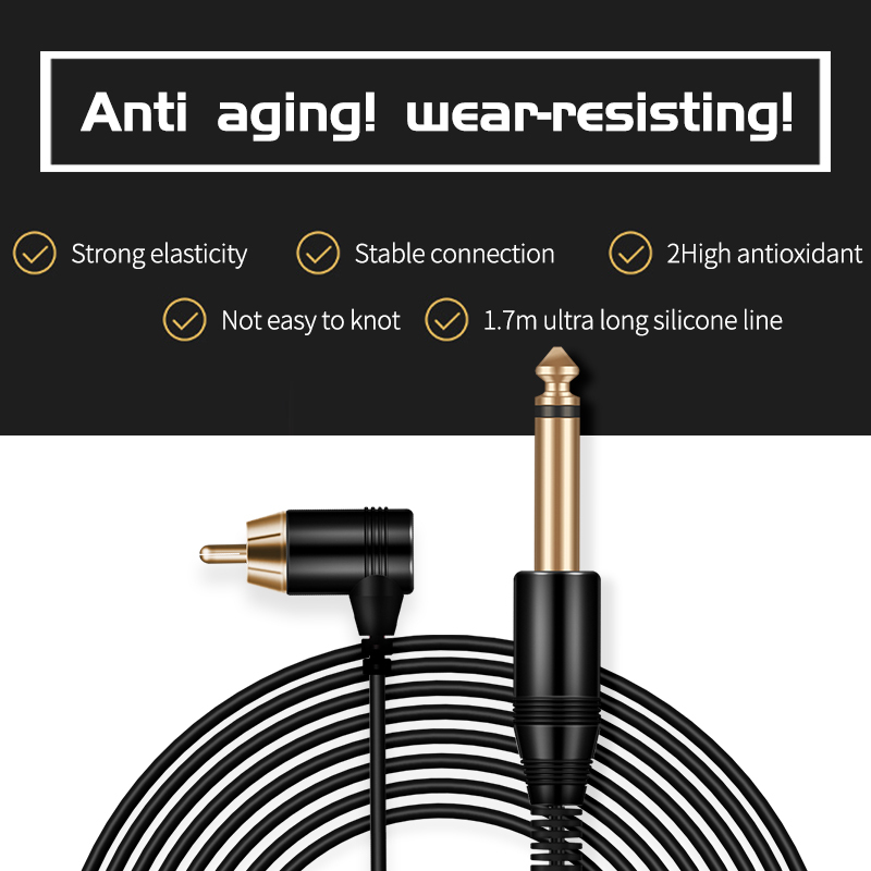 Cost-effective Silicone Tattoo clip cords RCA Connection for tattoo machine