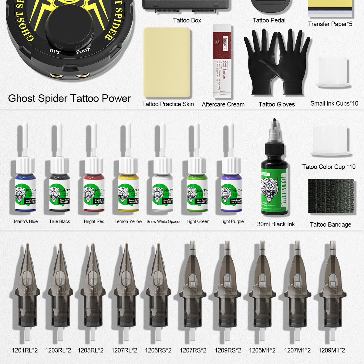 Beginner full set of rotary tattoo pen kit
