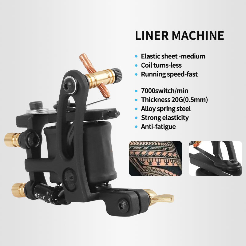 New Professional Rotary Tattoo Machine 10 Warps Coils Cast Iron Tattoo Machine Apply To Liner & Shader Tattoo Supply