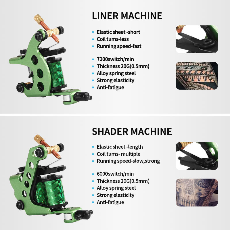 Professional  Rotary Tattoo Machine 8 Warps Coils Cast Iron Tattoo Machine Apply To Liner Tattoo Supply
