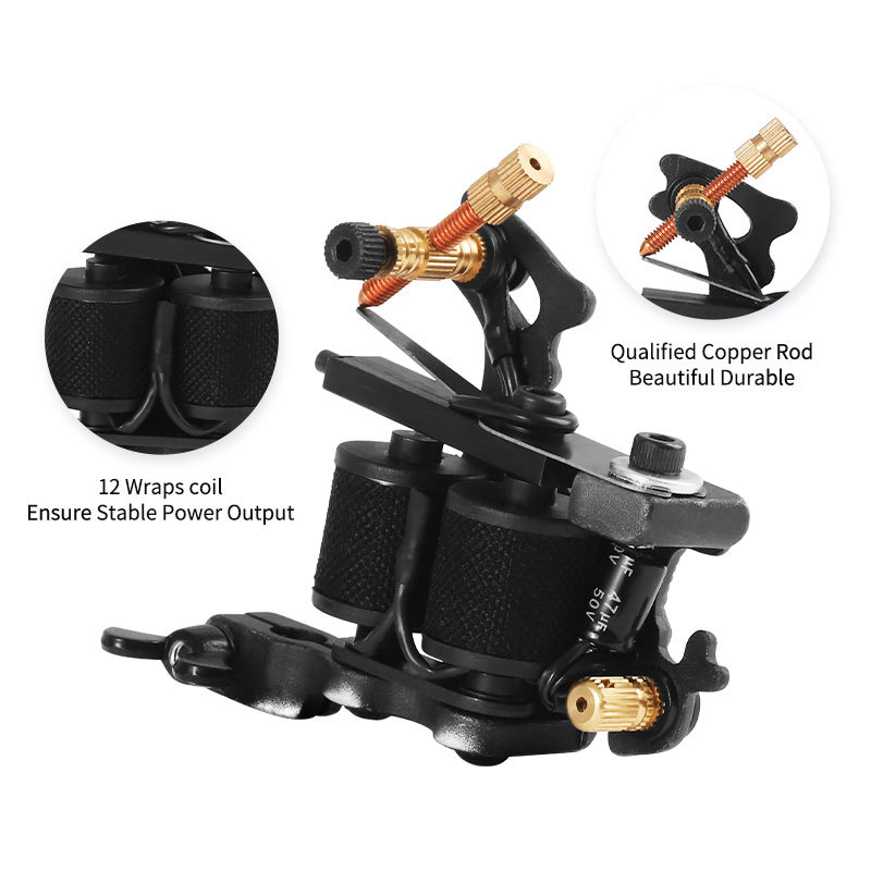 Newest Rotary Tattoo Machine 10 Warps Coils Cast Handmade Tattoo Machine Apply To Liner & Shader Tattoo Supply