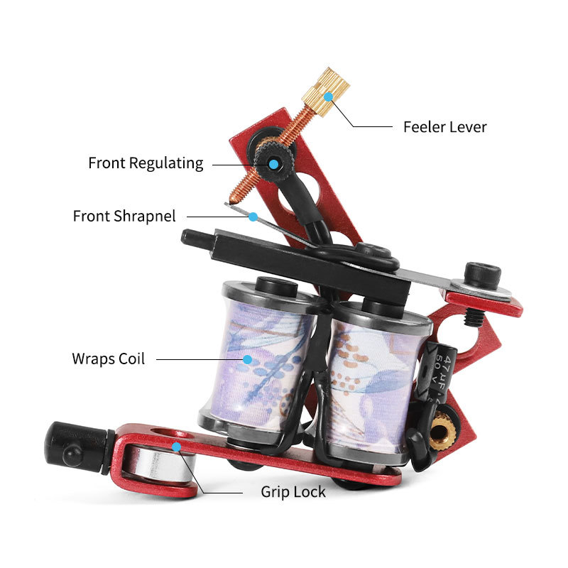 Tattoo Machine  Casting Iron 8 Wraps Coil Tattoo Supplies High Power  Liner Tattoo Machine Gun 