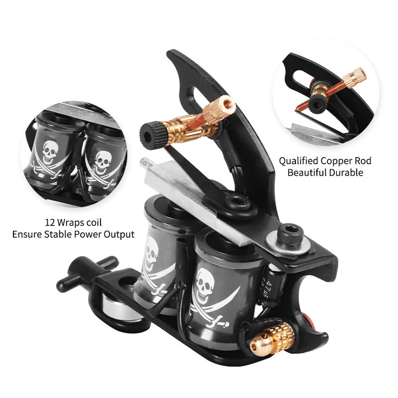 New Tattoo Machine Gun Casting Iron 8 Wraps Coil Tattoo Supplies High Power  Liner Tattoo Machine