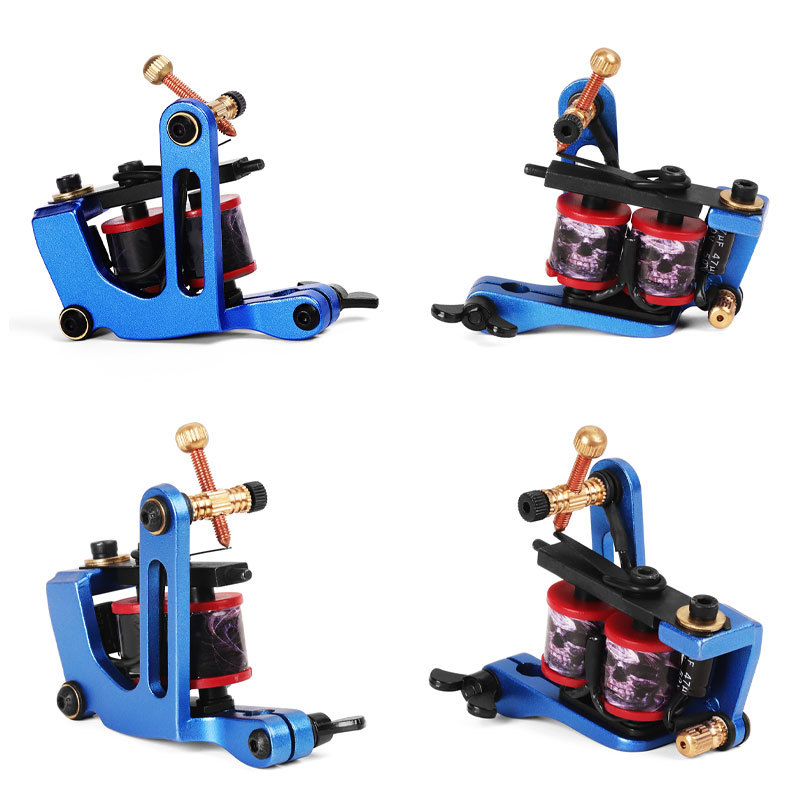 New Professional Tattoo Machine Gun 10 Warps Coils Cast Handmade Tattoo Machine Apply To Liner & Shader Tattoo Supply