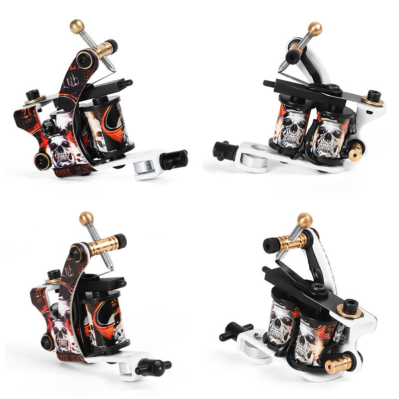 Top Tattoo Machine Gun 8 Warps Coil Cast Iron Machine For Liner Tattoo Supplies