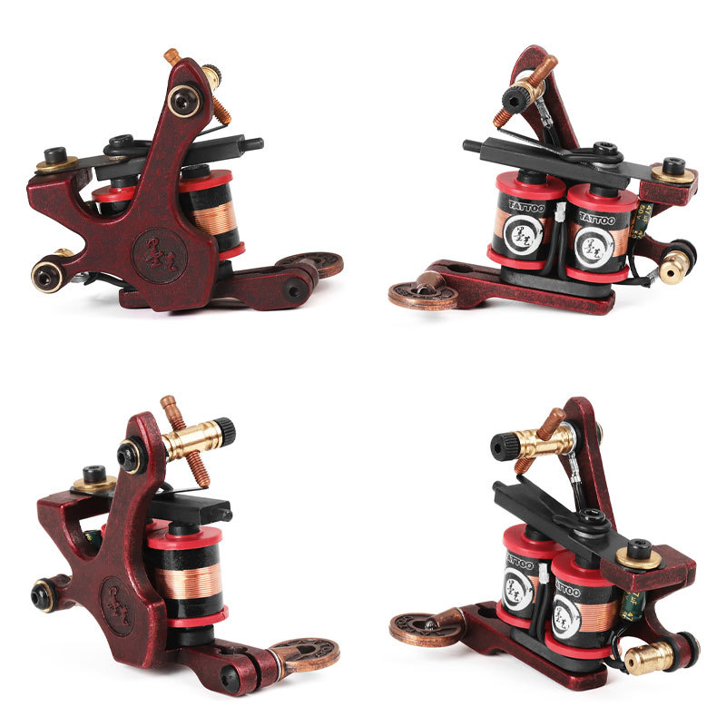 Top Professional Wire Cut Coil 10 Wraps Tattoo Machine Gun Liners and Shaders Handmade Casting Tattoo Supplies