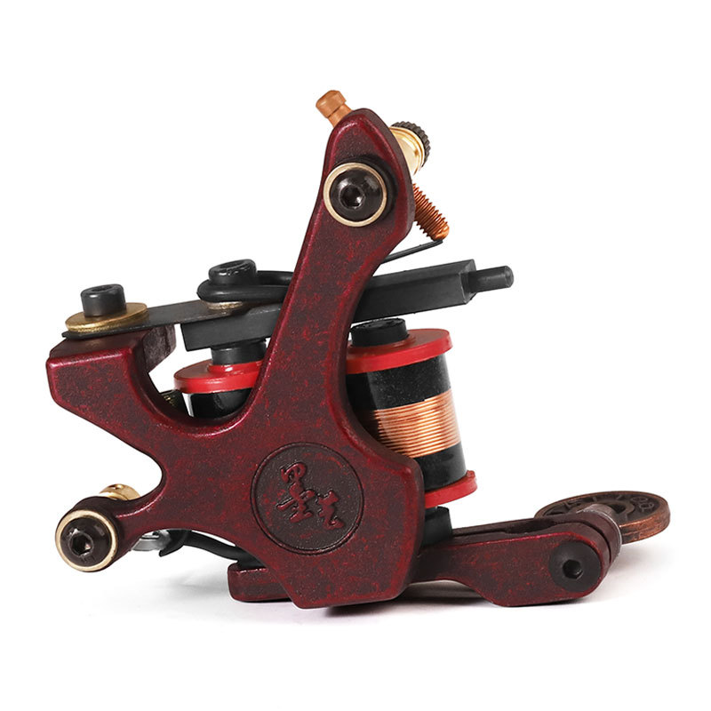 Top Professional Wire Cut Coil 10 Wraps Tattoo Machine Gun Liners and Shaders Handmade Casting Tattoo Supplies