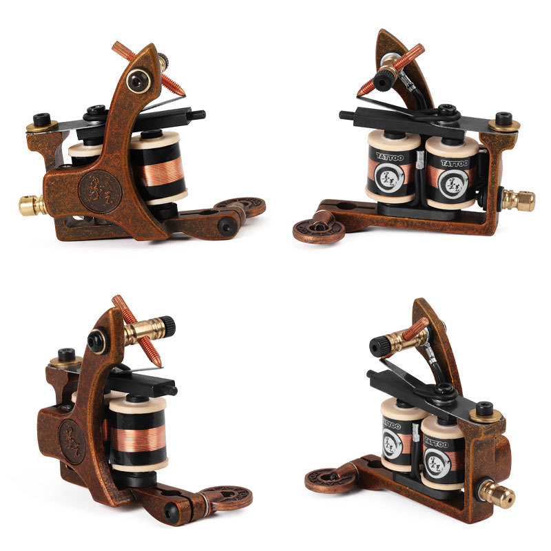 Top Professional Wire Cut Coil 10 Wraps Tattoo Machine Gun Liners and Shaders Handmade Casting Tattoo Supplies